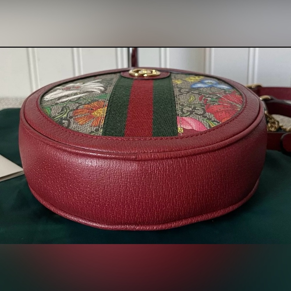 SALE! Gucci Ophidia Supreme GG Canvas Floral Round Backpack Like New Condition - Picture 4 of 7